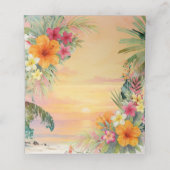 Tropische Zonsondergang Repetitie Diner Place Card Plaatskaartje (Binnenkant ongevouwen)