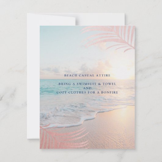 Tropische zonsondergang roze verjaardag Small Part Kaart (Achterkant)