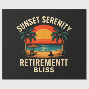 Tropische Zonsondergang Sereniteit Pensioen Strand Cadeaupapier