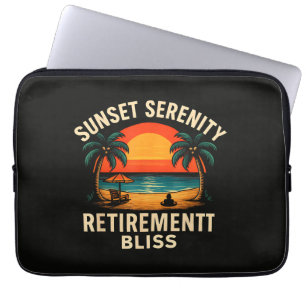 Tropische Zonsondergang Sereniteit Pensioen Strand Laptop Sleeve