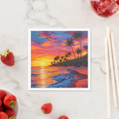 Tropische Zonsondergang Servetten (Insitu)