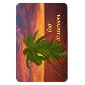 Tropische Zonsondergang Stateroom Deurmarkering Magneet (Verticaal)