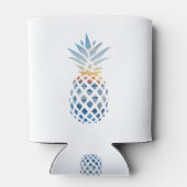 Tropische Zonsondergang Strand Ananas met Oceaan Blikjeskoeler (Achterkant)