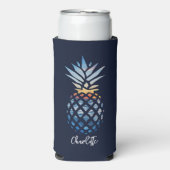 Tropische Zonsondergang Strand Ananas Persoonlijk Seltzer Blikjeskoeler (Seltzer Voorkant)