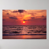 Tropische Zonsondergang Strand Naples, Florida Pos Poster (Voorkant)