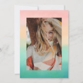 Tropische zonsondergang strand palmboom Sweet 16 Kaart (Achterkant)