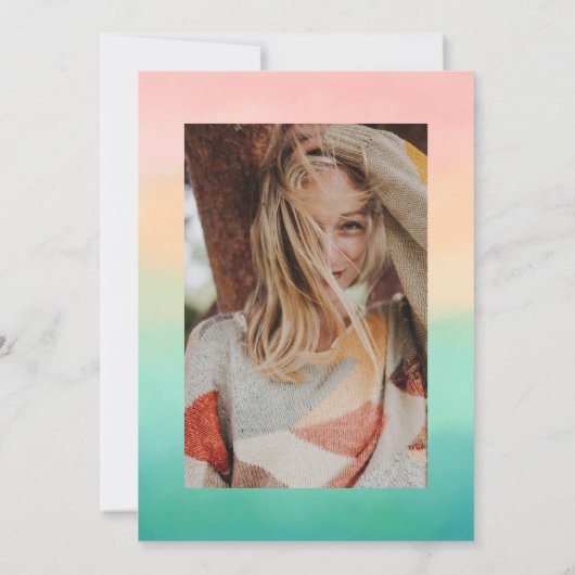 Tropische zonsondergang strand palmboom Sweet 16 Kaart (Achterkant)