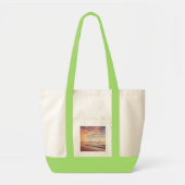 Tropische Zonsondergang Strand Tote Tas (Voorkant)