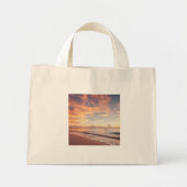 Tropische Zonsondergang Strand Tote Tas (Voorkant)