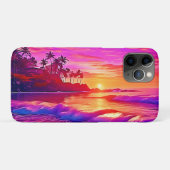 Tropische zonsondergang: Strandgloeikunst Case-Mate iPhone Case (Achterkant (horizontaal))