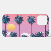 Tropische zonsondergang:  strandillustratie Case-Mate iPhone case (Achterkant (horizontaal))