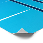 Tropische zonsondergang:  strandillustratie poster (Hoek)