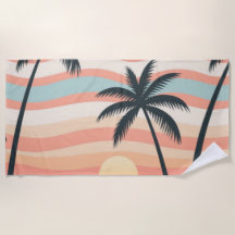 Tropische Zonsondergang Strepen – Sunset Palms Han
