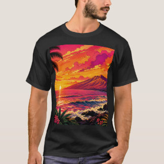 Tropische zonsondergang t-shirt