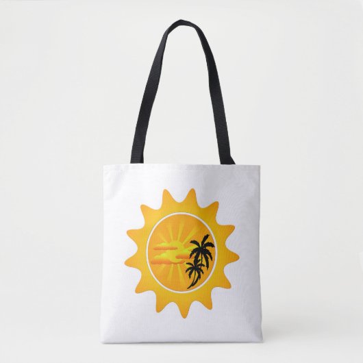 Tropische zonsondergang tote bag (Voorkant)
