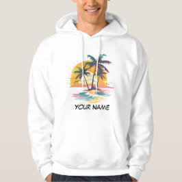 Tropische zonsondergang vibes - Palmbomen & Strand Hoodie