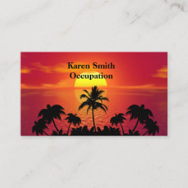 Tropische zonsondergang visitekaartje