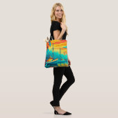 Tropische Zonsondergang Vissersboten Tote Bag (Op model)
