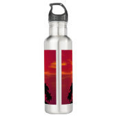 Tropische zonsondergang waterfles  (Achterkant)