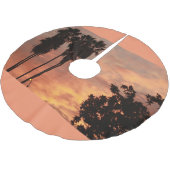 Tropische zonsopgang met silhouetbomen kerstboom rok (Gekanteld)