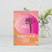 Tropische zonsopgang Oranje troebeltafels Kaart (Staand voorkant)