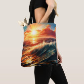 Tropische zonsopgang tote bag (Dichtbij)
