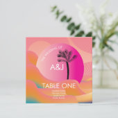 Tropische zonsopstand - Roze Oranje bruiloft (Staand voorkant)