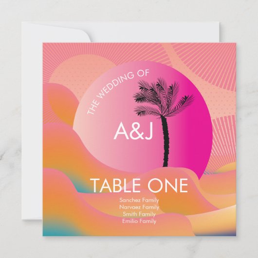 Tropische zonsopstand - Roze Oranje bruiloft (Voorkant)