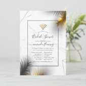 Tropische zwarte en goudgeometrische virtuele Show Kaart (Staand voorkant)