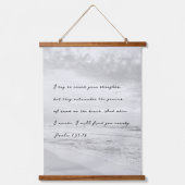 Tropische zwarte en witte tapergolven - Bijbel Hangend Wandkleed (Voorkant)