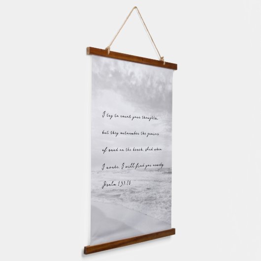 Tropische zwarte en witte tapergolven - Bijbel Hangend Wandkleed (Gebogen)