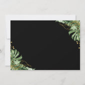 Tropische zwarte goudpleister - Afstuderen voor fo Bedankkaart (Achterkant)