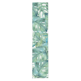 Tropische zwarte leflijstloper korte tafelloper