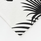 Tropische zwarte palmbomen en naam van Classy Fleece Deken (Hoek)