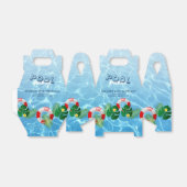 Tropische zwembad op zaterdag bedankdoosjes (Uitgevouwen)