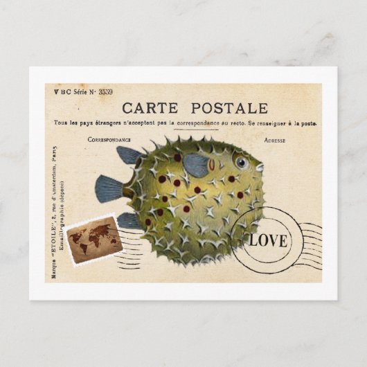Tropival  visliefde briefkaart (Voorkant)