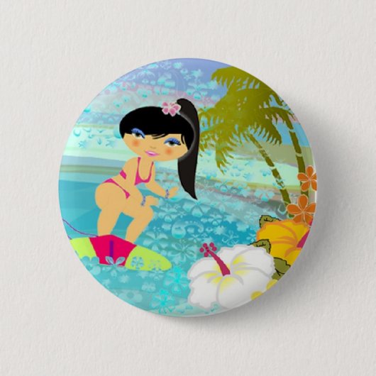 Tropo Girl Ronde Button 5,7 Cm (Voorkant)