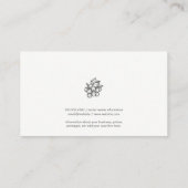 Tros druiven | Glas rode wijn Visitekaartje (Achterkant)