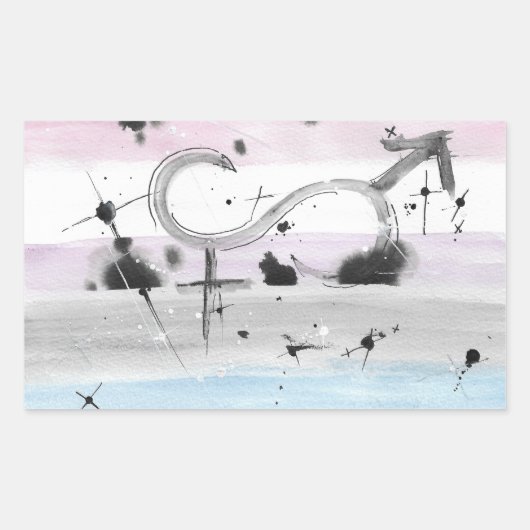 TROS Genderfluid Pride Flag stickers (Voorkant)