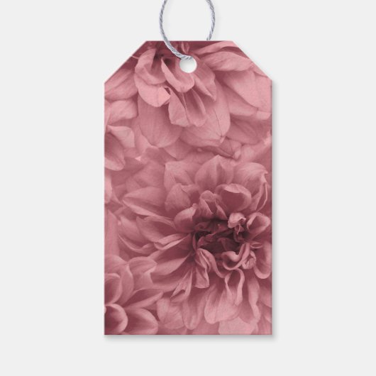 Tros licht mauve dahlias cadeaulabel (Voorkant)