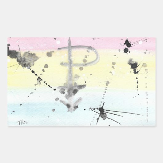 TROS Pansexual Pride Flag stickers (Voorkant)