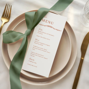 Tros Roos Wijnstok Terracotta Wapen Huwelijksdiner Menu