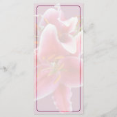 Tros Stargazer-lelies Trouwmenu Menu (Achterkant)