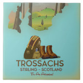 Trossachs Stirling Scotland hiking poster Tegeltje (Voorkant)