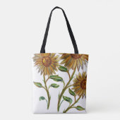 trossen van gelukkige zonnebloemen tote bag (Achterkant)