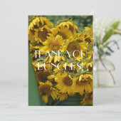 TROSSEN ZONNEBLOEMEN BEDANKKAART (Staand voorkant)