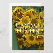 TROSSEN ZONNEBLOEMEN BEDANKKAART (Voorkant / Achterkant)