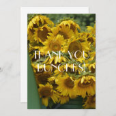 TROSSEN ZONNEBLOEMEN BEDANKKAART (Voorkant / Achterkant)