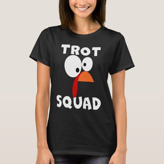 Trot Squad Turkey Face Pilgrim Costume T-shirt (Voorkant)