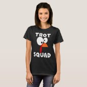Trot Squad Turkey Face Pilgrim Costume T-shirt (Voorkant volledig)